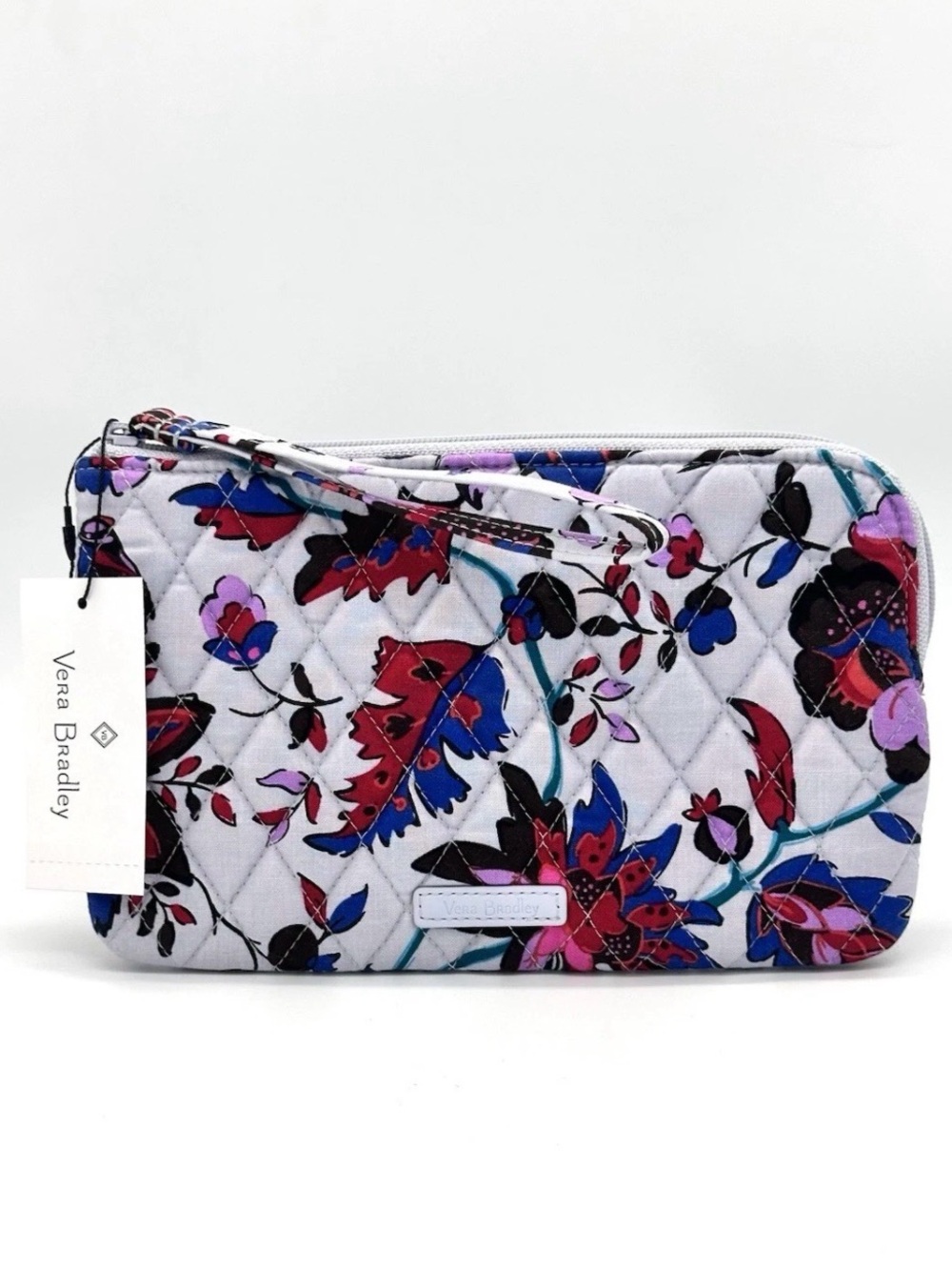 Vera Bradley RFID Large Wristlet  All Day Vineyard Floral Card Slot MSRP $49